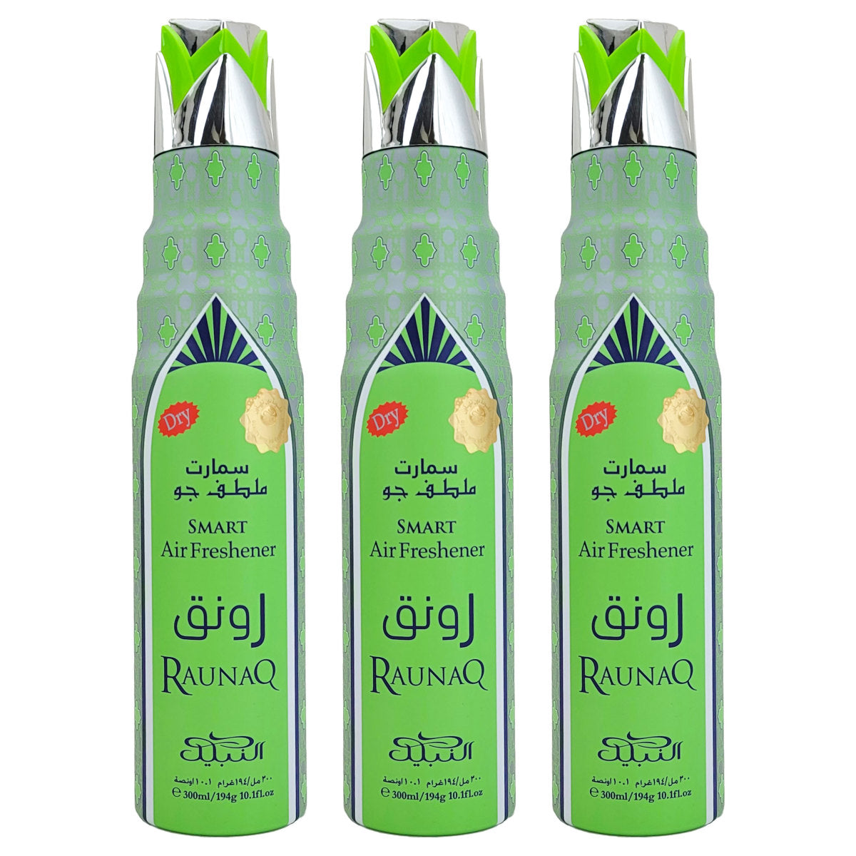 Raunaq Scent Dry Aerosol Air Freshener Spray, 300ml, by Nabeel