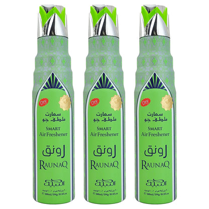 Raunaq Scent Dry Aerosol Air Freshener Spray, 300ml, by Nabeel
