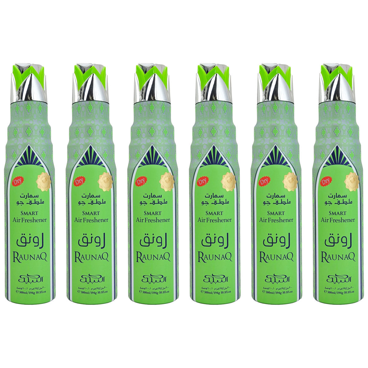 Raunaq Scent Dry Aerosol Air Freshener Spray, 300ml, by Nabeel