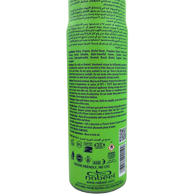 Raunaq Scent Dry Aerosol Air Freshener Spray, 300ml, by Nabeel