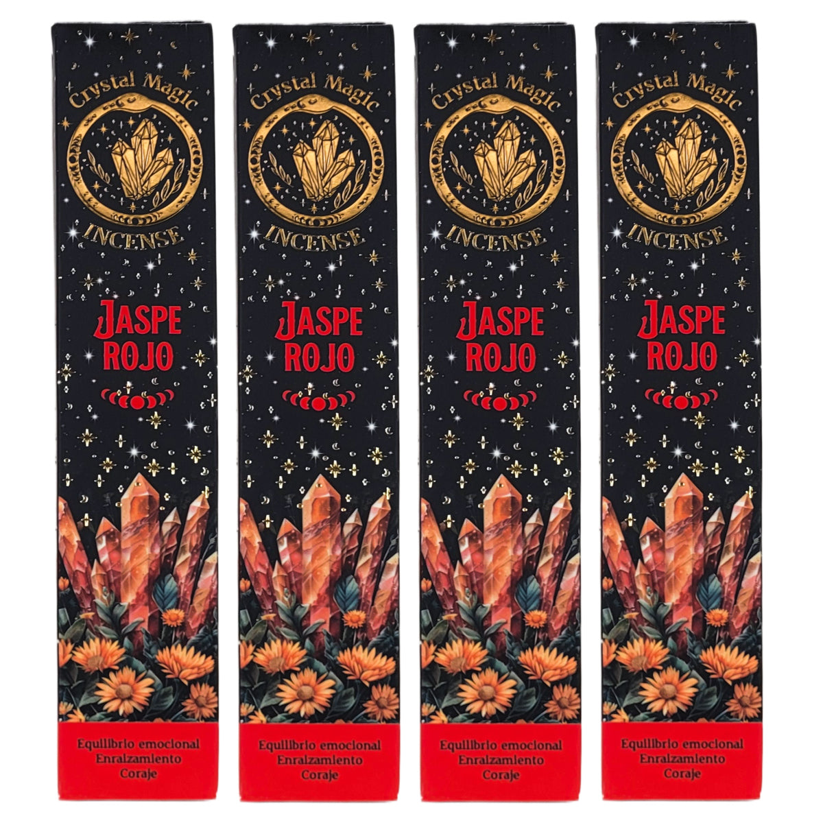 Red Jasper 15g 8" Incense Pack + Crystals, by Crystal Magic Incense