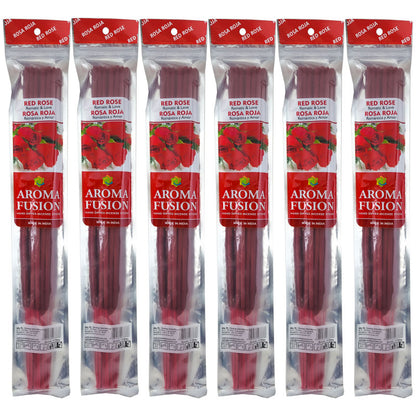 Red Rose Scent Aroma Fusion 19" Jumbo Incense, 10-Stick Pack