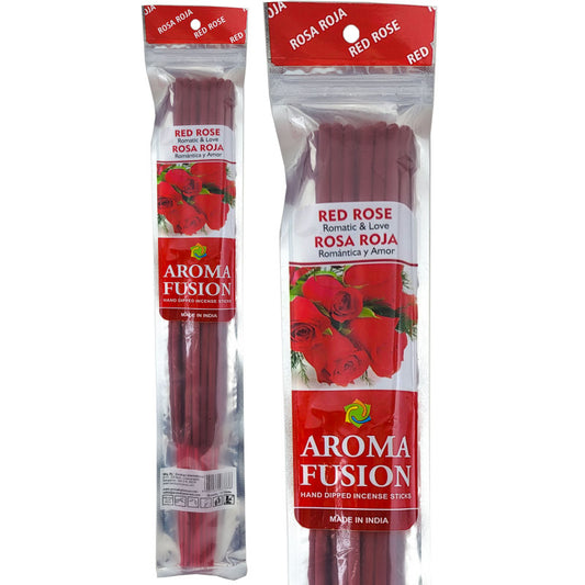 Red Rose Scent Aroma Fusion 19" Jumbo Incense, 10-Stick Pack