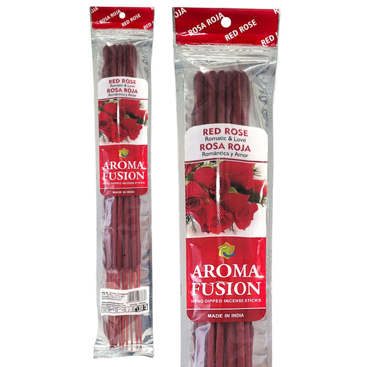 Red Rose Scent Aroma Fusion 19" Jumbo Incense, 10-Stick Pack