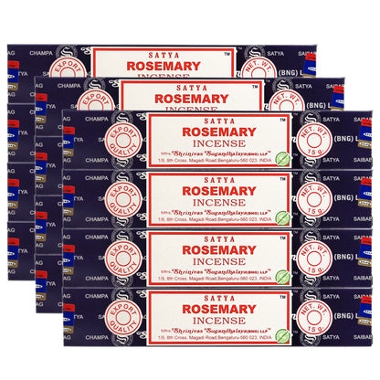 Rosemary Scent Incense Sticks by Satya BNG, 15g Packs