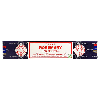 Rosemary Scent Incense Sticks by Satya BNG, 15g Packs