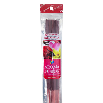10-Packs Aroma Fusion 11" Incense Sticks, Rose Vanilla Scent