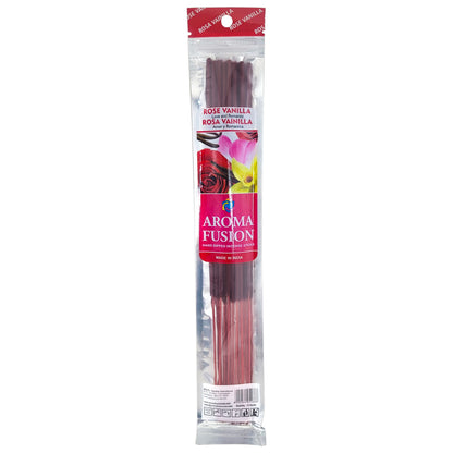 10-Packs Aroma Fusion 11" Incense Sticks, Rose Vanilla Scent