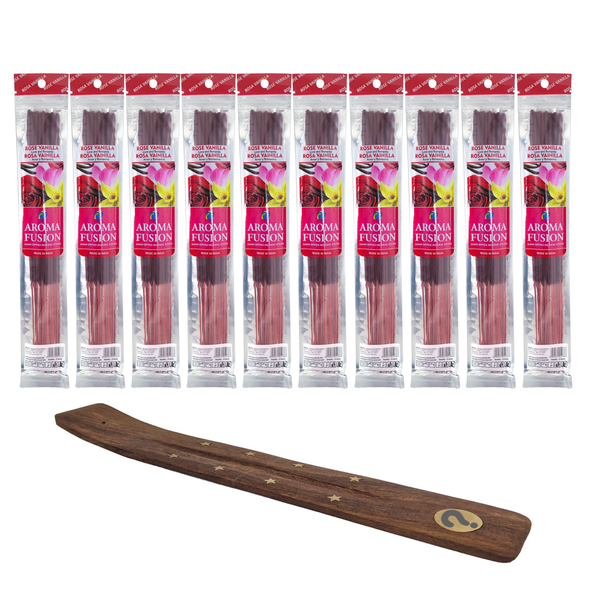 Aroma Fusion 11" Incense Sticks, Rose Vanilla