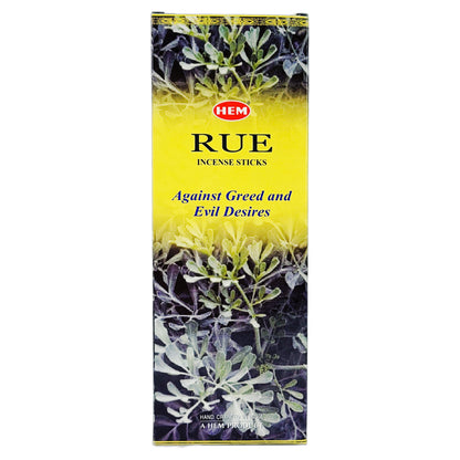 HEM Incense Sticks 20-Stick Hex Packs, Rue