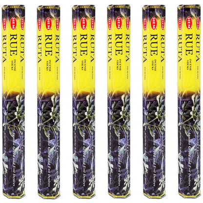 HEM Incense Sticks 20-Stick Hex Packs, Rue