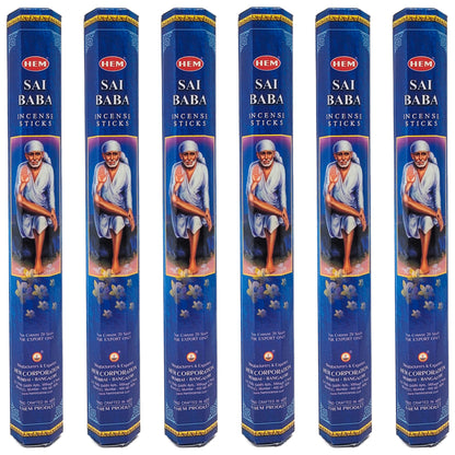 HEM Incense Sticks 20-Stick Hex Packs, Sai Baba