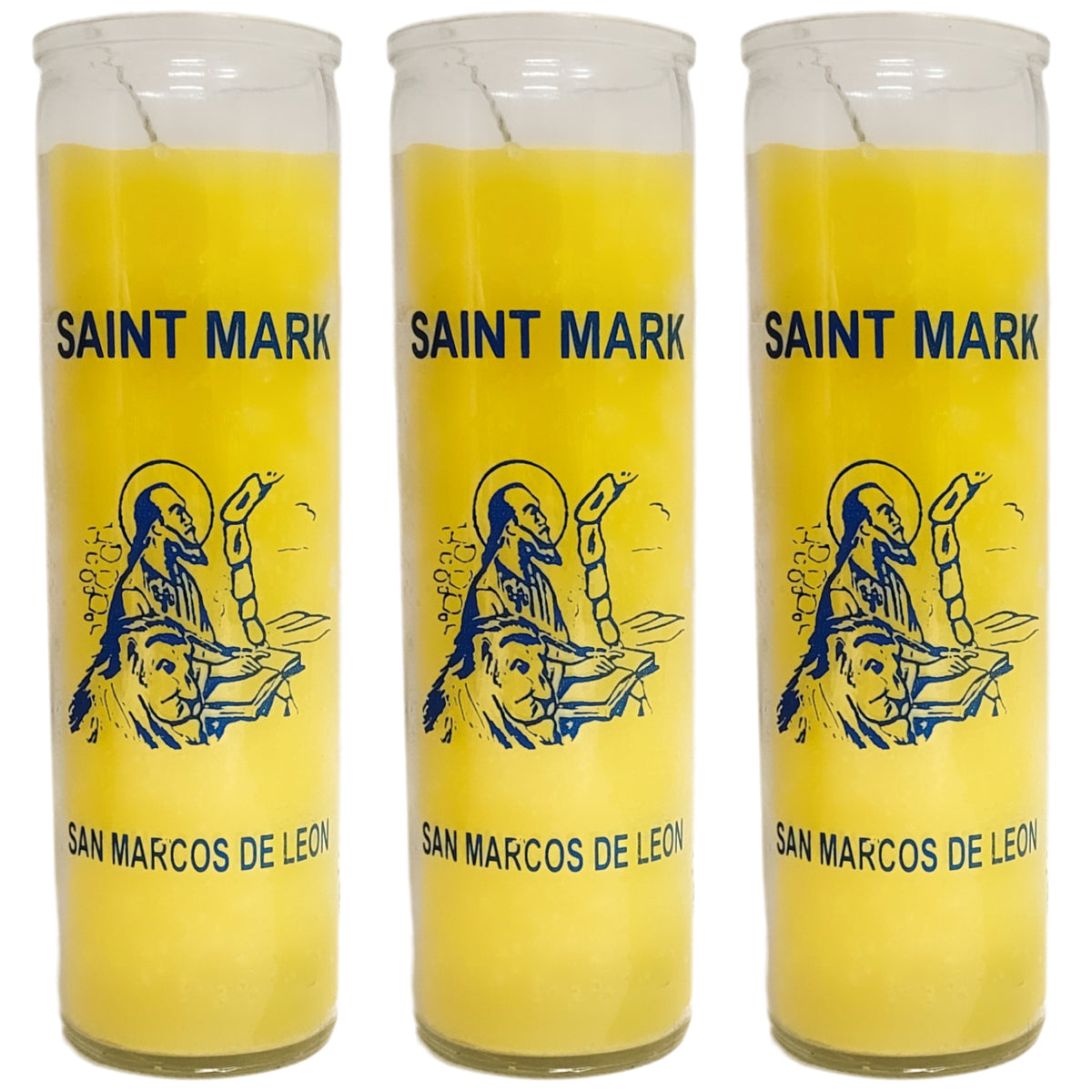7 Day Candle, Saint Mark (Yellow)
