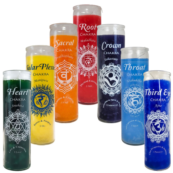 レア 70mm シンセティックオパール ガネーシャ 御祈祷済み 7 Day Candle Sampler #1, Seven Chakras