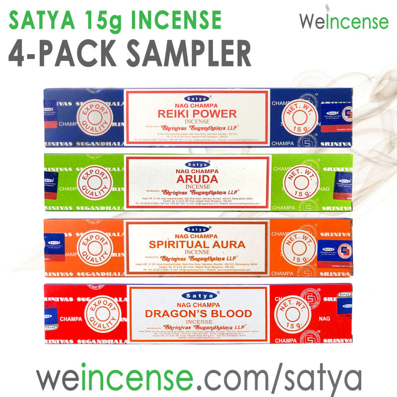 Satya 15g Incense 4-PACK SAMPLER #1