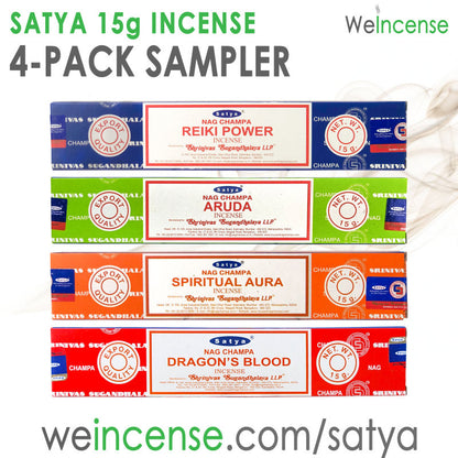 Satya 15g Incense 4-PACK SAMPLER #1