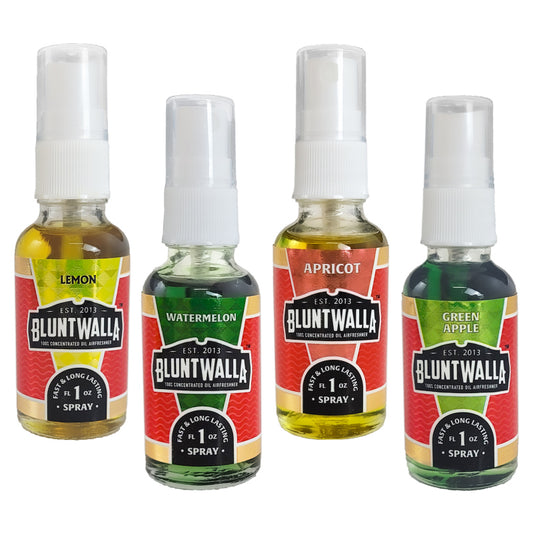 4-Pack SAMPLER #2 "Sweet & Sour" Bluntwalla 1oz Air Freshener Sprays