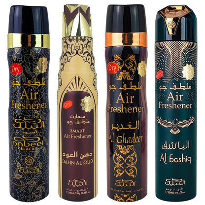 4-PACK SAMPLER #6, Nabeel 300ml Dry Aerosol Air Freshener Sprays