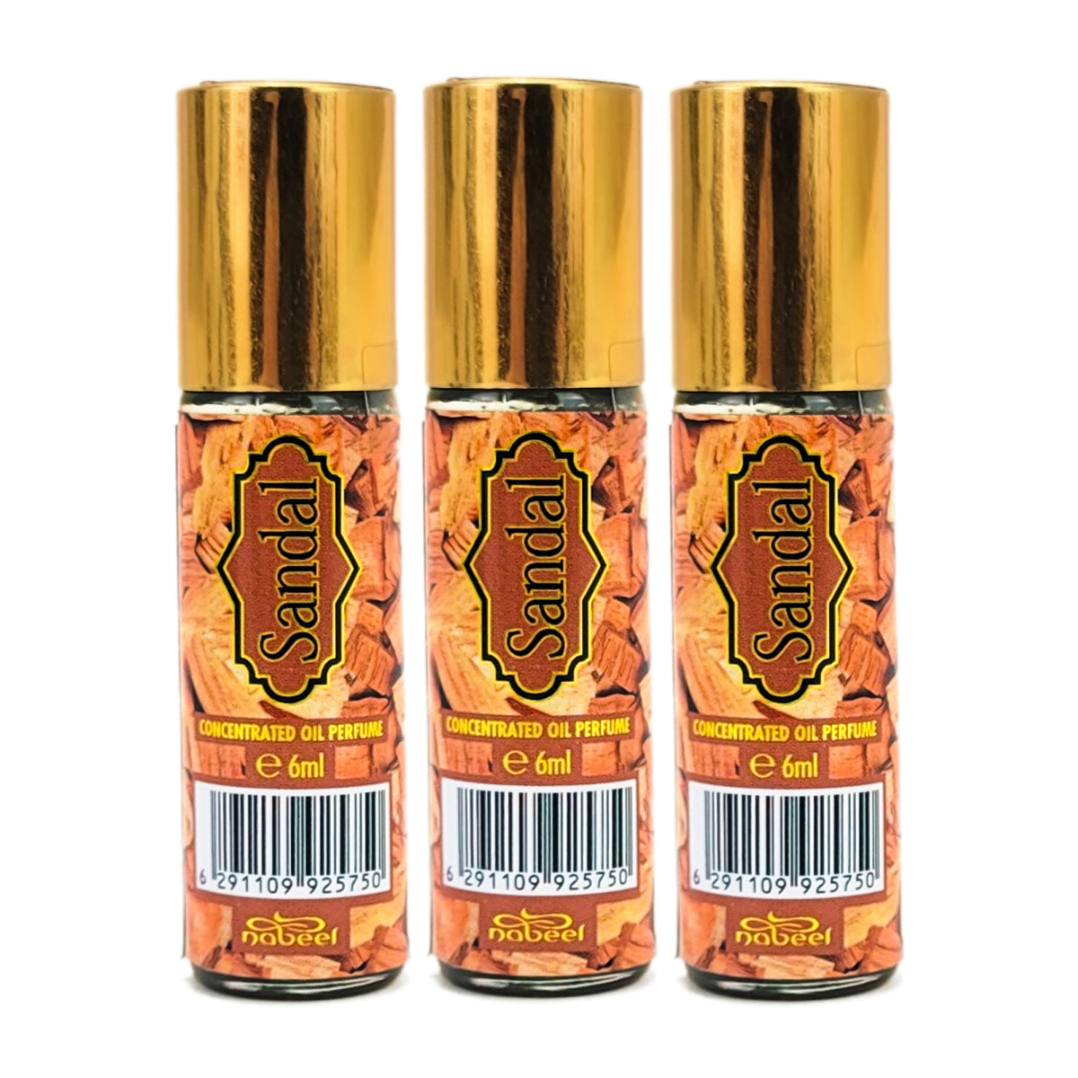 6ml Roll-On Body Oil Perfume, Sandal Scent by Nabeel