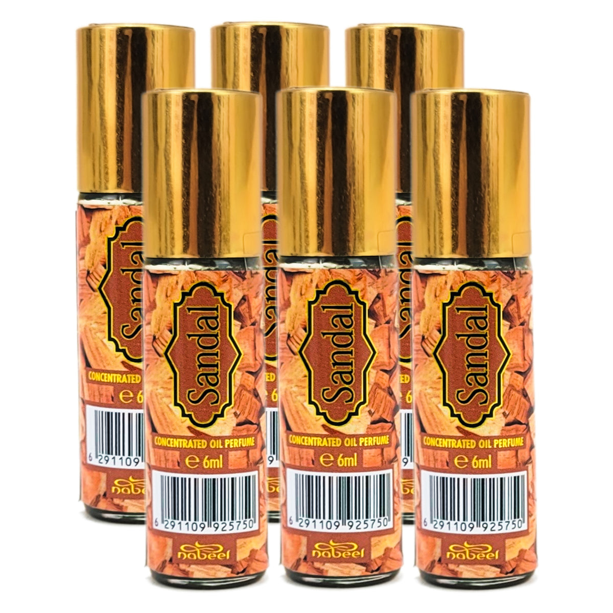 6ml Roll-On Body Oil Perfume, Sandal Scent by Nabeel