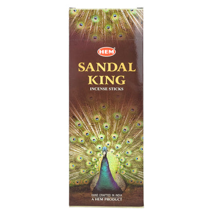 HEM Incense Sticks 20-Stick Hex Packs, Sandal King