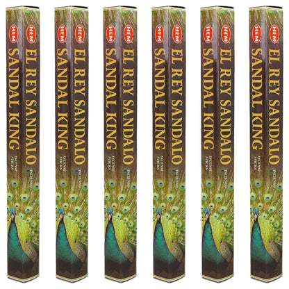 HEM Incense Sticks 20-Stick Hex Packs, Sandal King