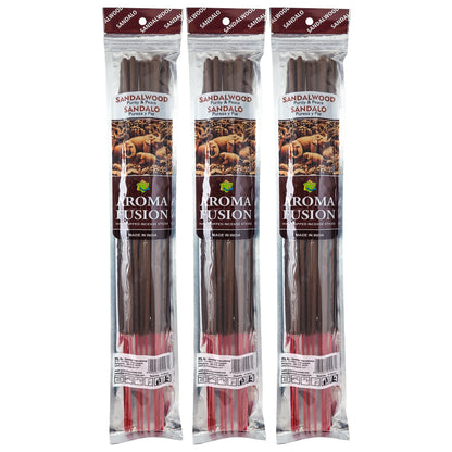 Sandalwood Scent Aroma Fusion 19" Jumbo Incense, 10-Stick Pack