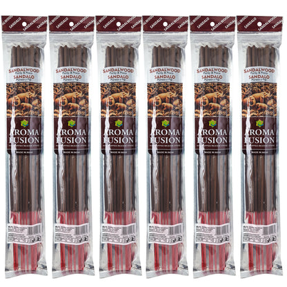 Sandalwood Scent Aroma Fusion 19" Jumbo Incense, 10-Stick Pack