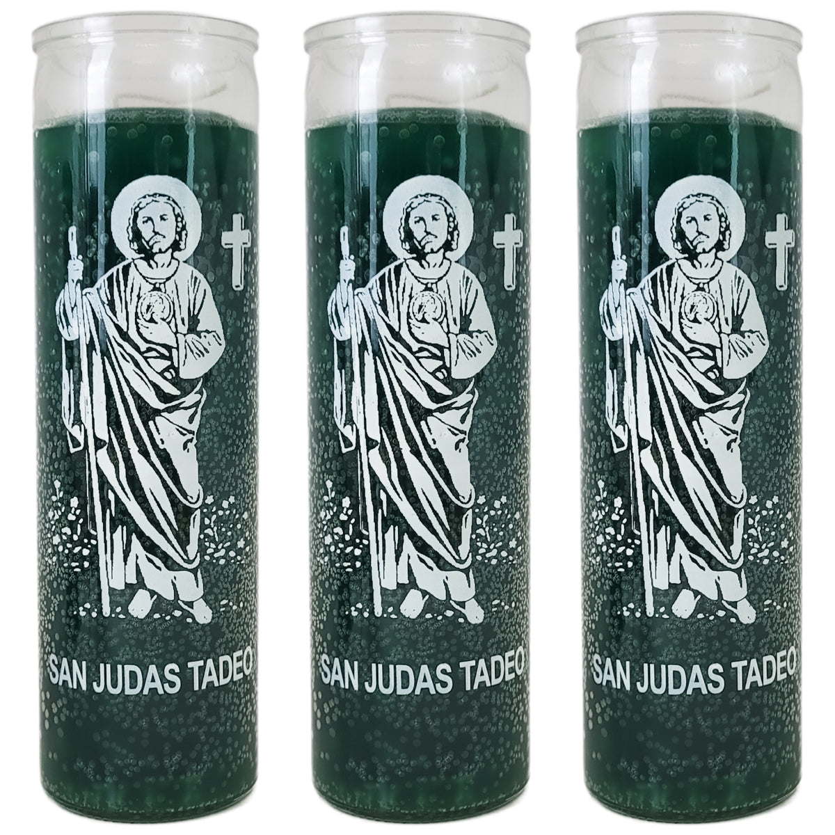 7 Day Candle, St. Jude / San Judas Tadeo (Green)