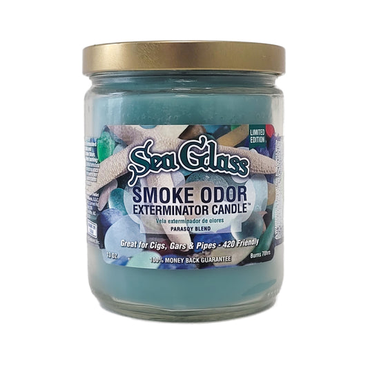 Sea Glass 4" Odor Exterminator Glass Jar Candle 13oz