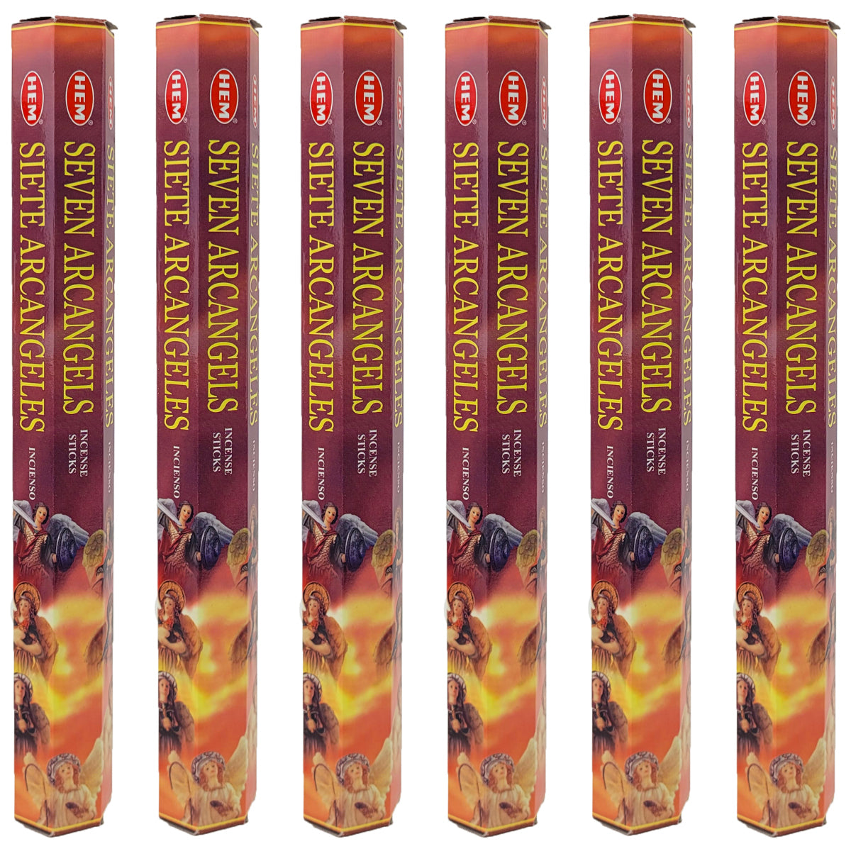 HEM Incense Sticks 20-Stick Hex Packs, Seven Arcangels Scent