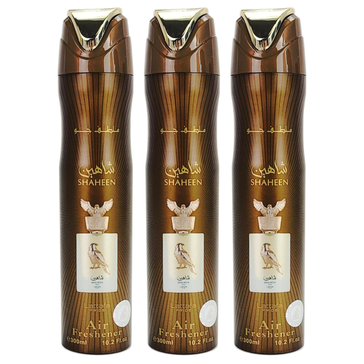 Shaheen Gold Aerosol Air Freshener Spray, 300ml, by Lattafa