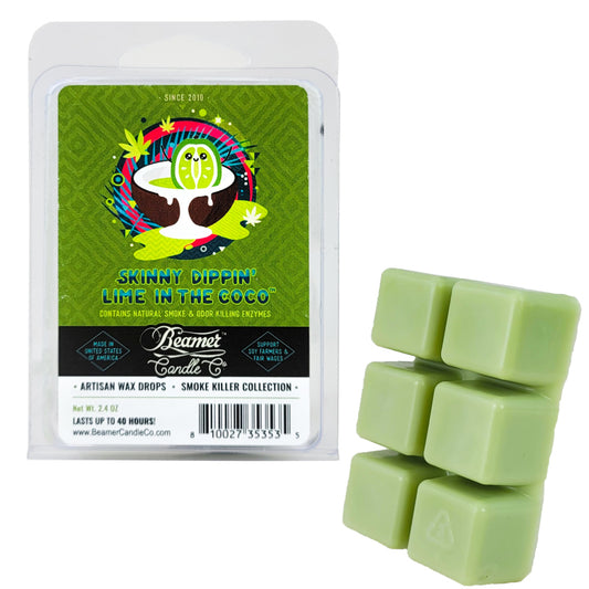 Skinny Dippin Lime In The Coco Scent, Wax Drop Melts Odor & Smoke Killer, by Beamer Candle Co
