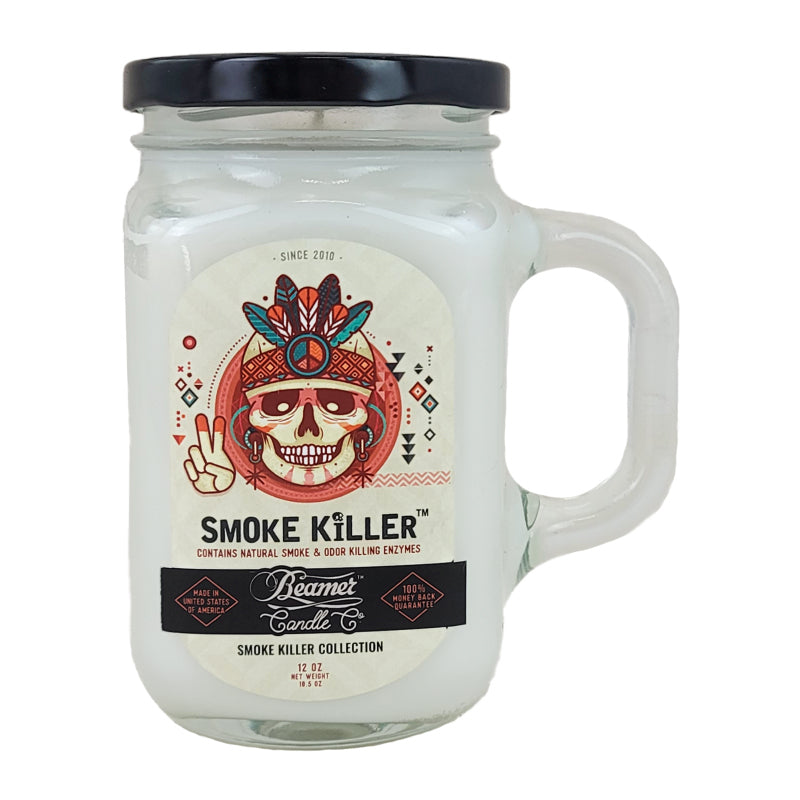Smoke Killer 5" Glass Jar Candle, 12oz Smoke Killer Collection, by Beamer Candle Co