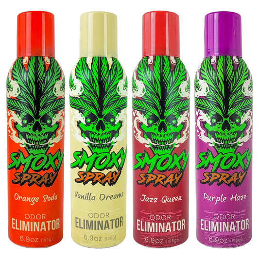 4-Pack Sampler #1, Smoxy 6.9oz Aerosol Odor Eliminator Sprays