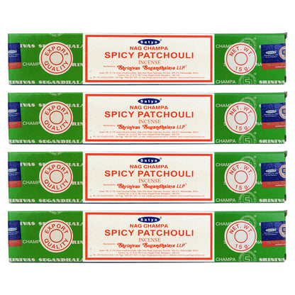 Satya Spicy Patchouli Scent Incense Sticks, 15g Pack