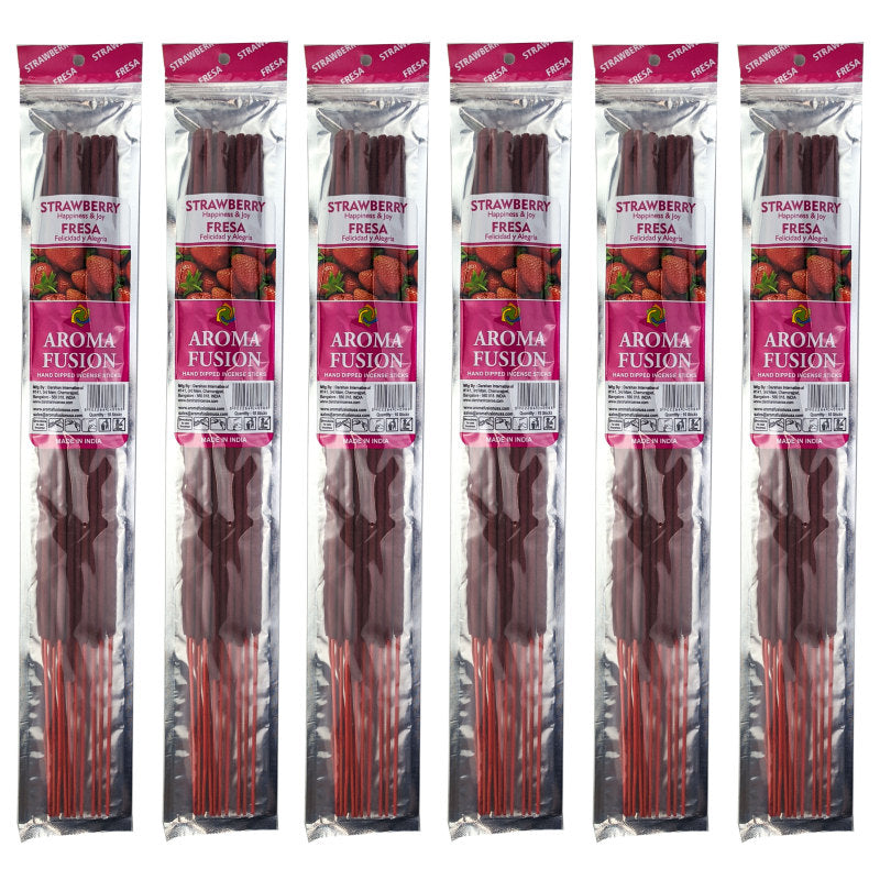 Strawberry Scent Aroma Fusion 19" Jumbo Incense, 10-Stick Pack