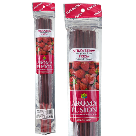 Strawberry Scent Aroma Fusion 19" Jumbo Incense, 10-Stick Pack
