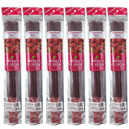 Strawberry Scent Aroma Fusion 19" Jumbo Incense, 10-Stick Pack
