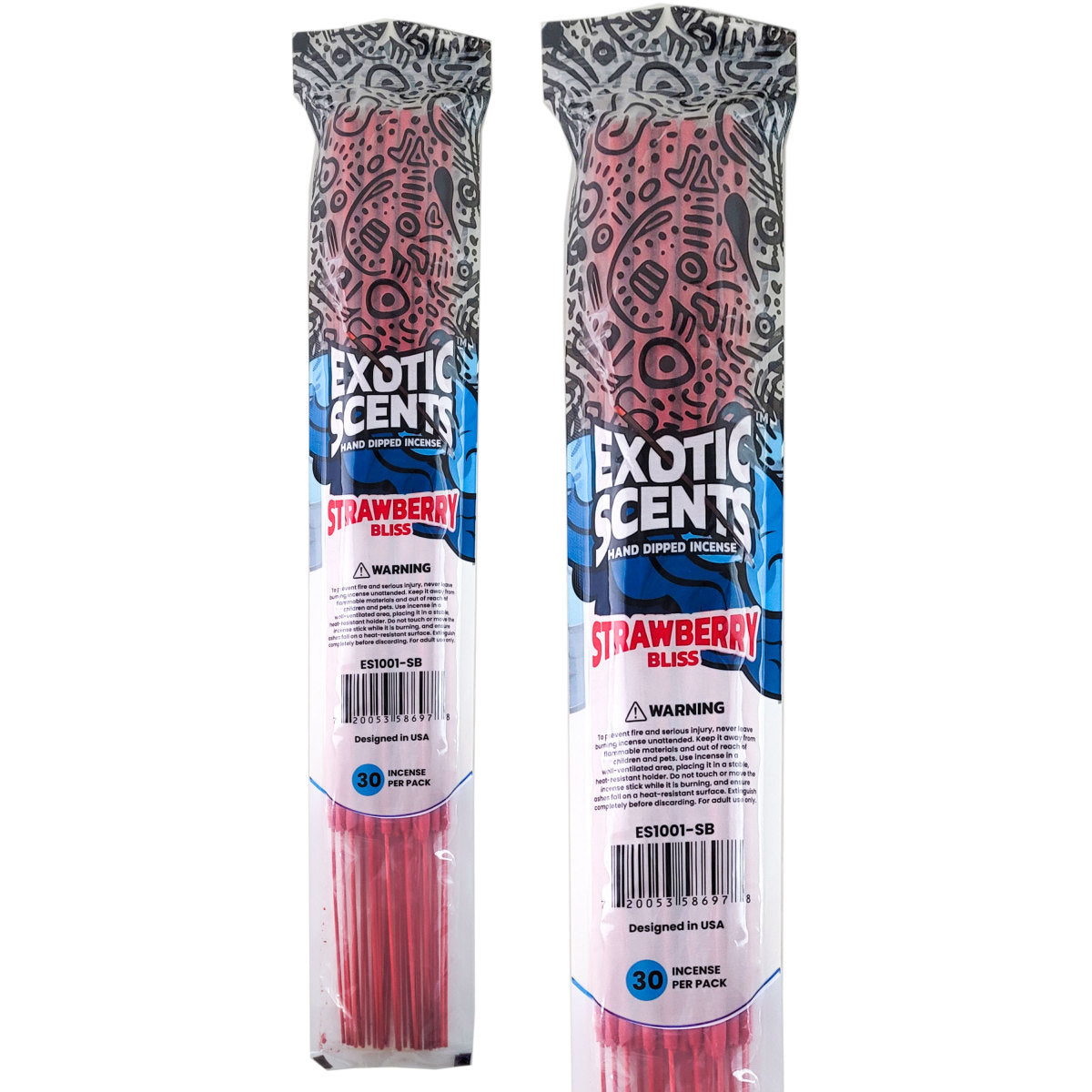 Strawberry Bliss Scent 19" Exotic Scents Jumbo Incense