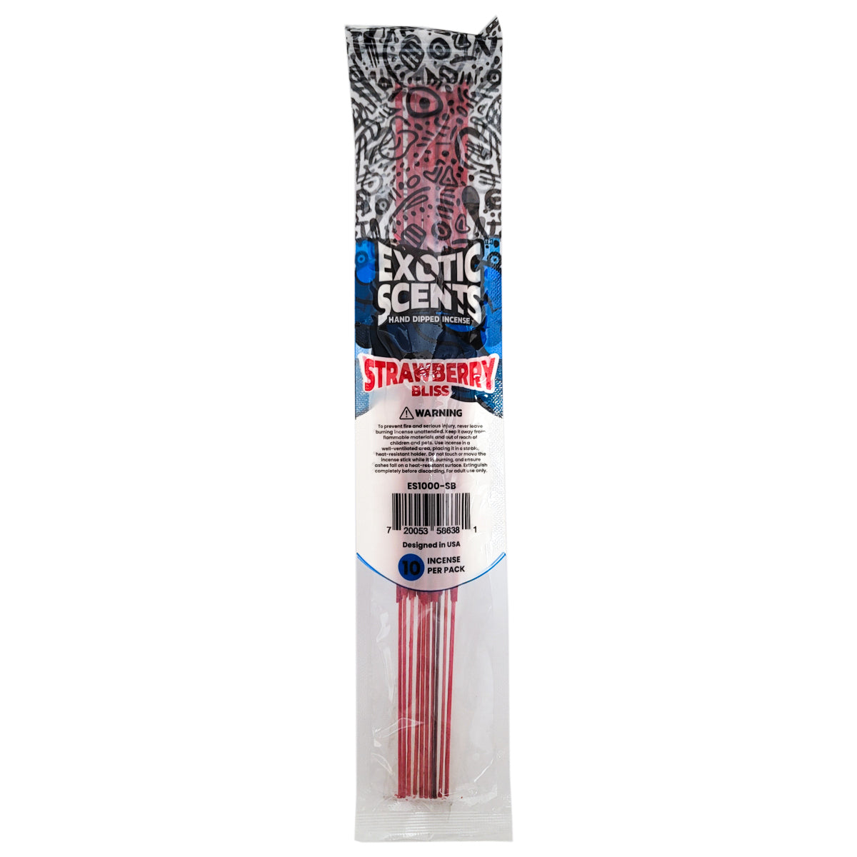 Strawberry Bliss Scent 11" Exotic Scents Incense