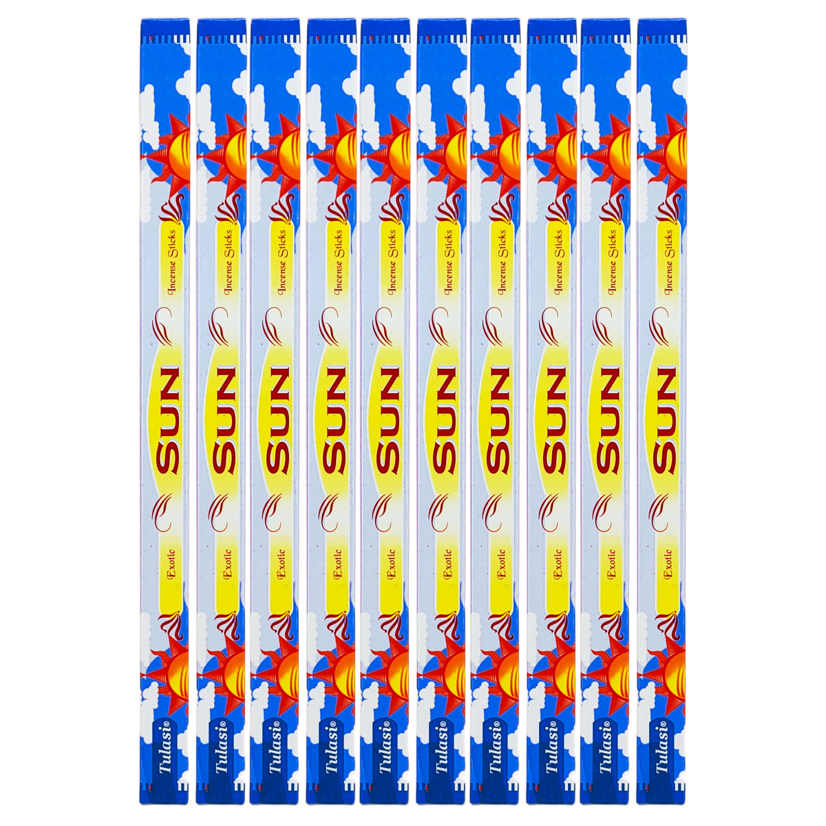 Sun Tulasi 9" Incense Sticks, 8ct Square Packs
