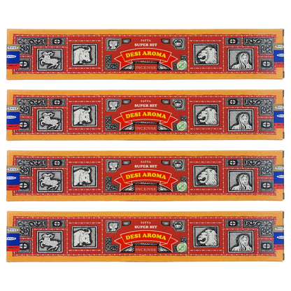 Super Hit Desi Aroma Scent Incense Sticks by Satya BNG, 15g Packs