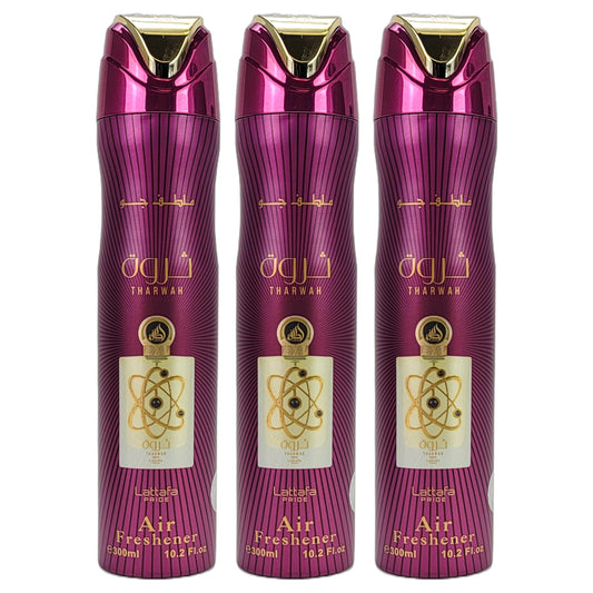 Tharwah GOLD Aerosol Air Freshener Spray, 300ml, by Lattafa