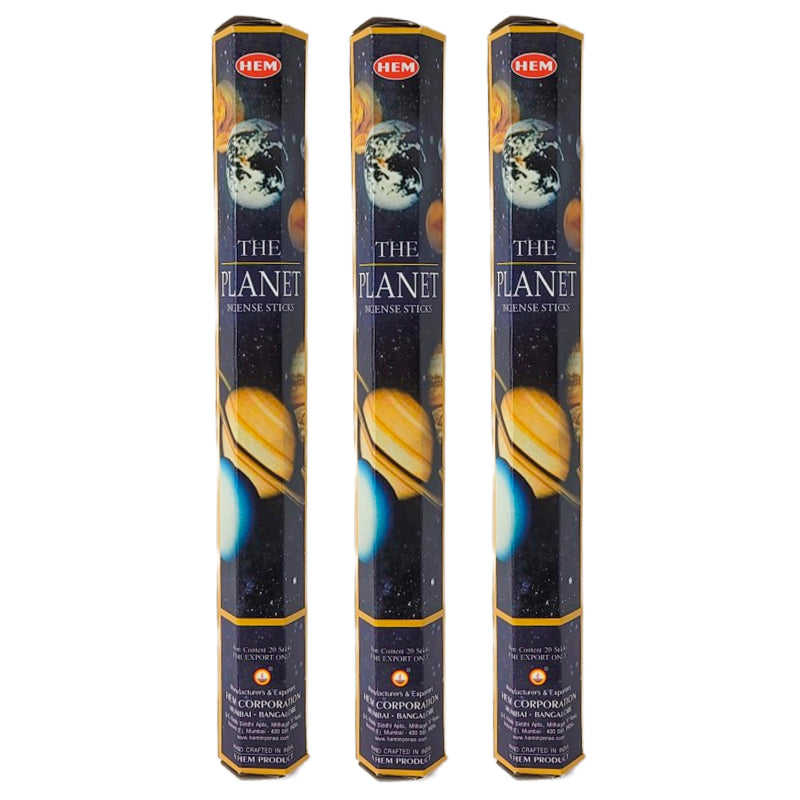 HEM Incense Sticks 20-Stick Hex Packs, The Planet