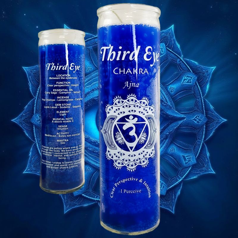 7 Day Candle, Third Eye Chakra Ajna (Indigo)
