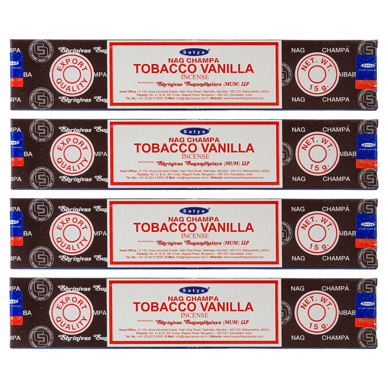 Satya Tobacco Vanilla Scent Incense Sticks, 15g Pack