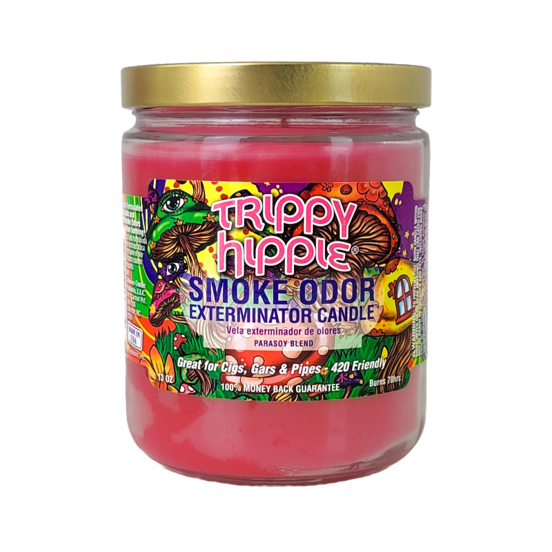 Trippy Hippie 4" Odor Exterminator Glass Jar Candle 13oz