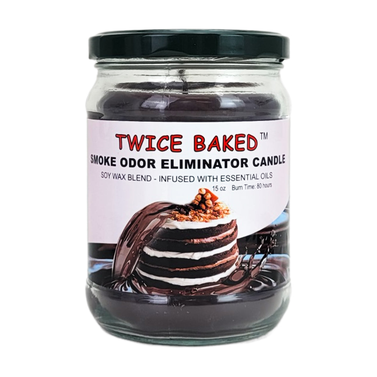 Twice Baked 5" Blunteffects Odor Eliminating Glass Jar Candle