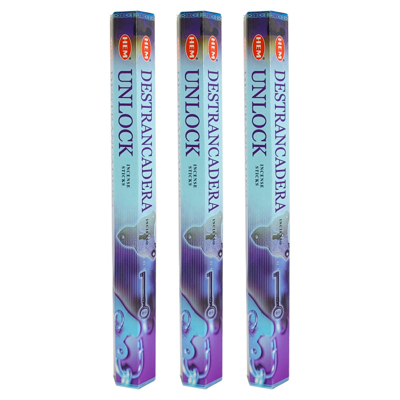 HEM Incense Sticks 20-Stick Hex Packs, Unlock